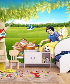 Cinderella and Seven dwarfs picnic 3D / 5D / 8D wall murals / custom wallpaper - DCWM2006125