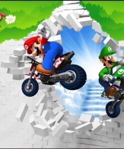 Alternative view of Mario and Luigi 3D / 5D / 8D wall murals / custom wallpaper - DCWM2006126