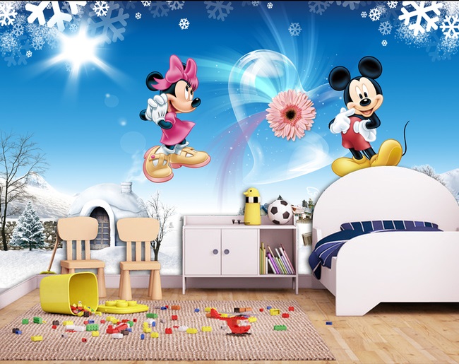 Mickey and Minnie Mouse 3D / 5D / 8D wall murals / custom wallpaper -  DCWM2006127 - Decor City