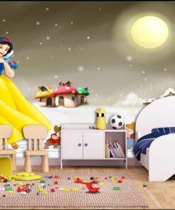 Cinderella and Seven dwarfs in winter 3D / 5D / 8D wall murals / custom wallpaper - DCWM2006128