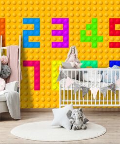 Alternative view of Lego numbers kiddies 3D / 5D / 8D wall murals / custom wallpaper - DCWM2006131