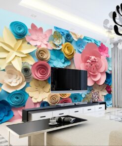 Multicolour Floral Design 3D / 5D / 8D wall murals / custom wallpaper - DCWM20061316