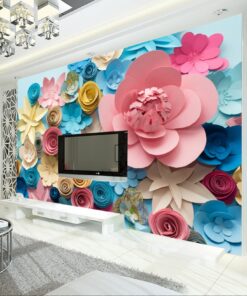 Alternative view of Multicolour Floral Design 3D / 5D / 8D wall murals / custom wallpaper - DCWM20061316
