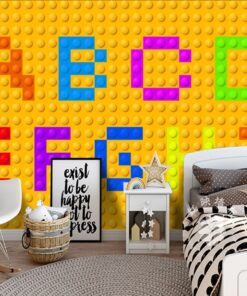 Lego alphabets kiddies 3D / 5D / 8D wall murals / custom wallpaper - DCWM2006132