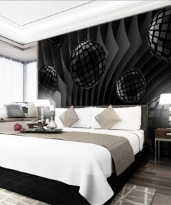 Black Disco Balls 3D / 5D / 8D wall murals / custom wallpaper - DCWM2006133