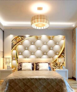 Diamonds on Leather effect background 3D / 5D / 8D wall murals / custom wallpaper - DCWM20061332