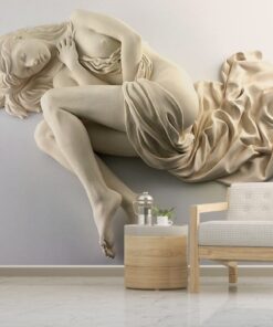Sleeping Woman Sculpture on a wall 3D / 5D / 8D wall murals / custom wallpaper - DCWM20061337