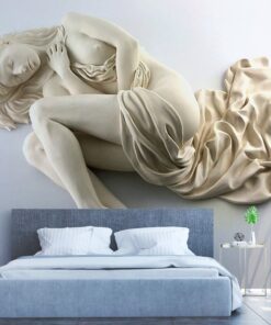 Alternative view of Sleeping Woman Sculpture on a wall 3D / 5D / 8D wall murals / custom wallpaper - DCWM20061337
