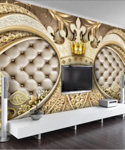 Kings crown themed and Diamonds 3D / 5D / 8D wall murals / custom wallpaper - DCWM20061341