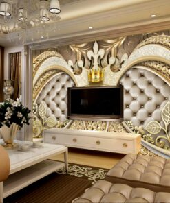 Alternative view of Kings crown themed and Diamonds 3D / 5D / 8D wall murals / custom wallpaper - DCWM20061341