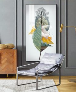 Abstract hand-painted art leaf modern minimalist decorative canvas  photo print wall frames - DCCF2023055208