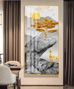 Abstract stone mountains and rivers decorative canvas print wall frames - DCCF2010630778