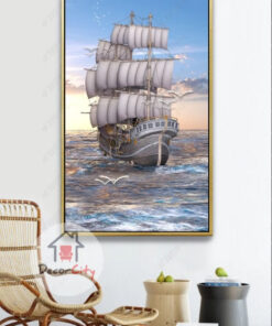 Alternative view of European-style high-definition hand-painted smooth sailing sea canvas print wall frames - DCCF2019269662