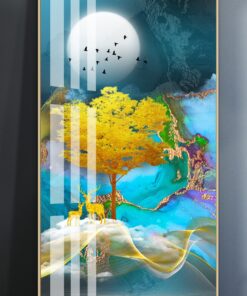 Alternative view of Green tree, Blue Sky and Sea decorative canvas print wall frames - DCCF2010602957