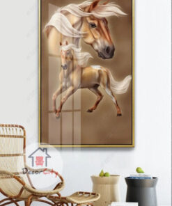 Alternative view of Modern Nordic fashion luxury abstract horse decorative canvas print wall frames - DCCF2019022217