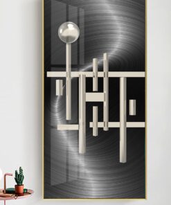 Alternative view of Modern abstract silver art concept decorative canvas print wall frames - DCCF2010635139