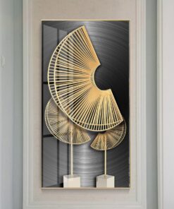Alternative view of Modern artistic art geometry decorative canvas print wall frames - DCCF2010635219
