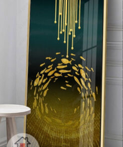 Alternative view of Modern luxury abstract golden fish decorative canvas print wall frames - DCCF2023857815